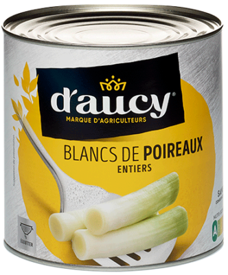 Blancs de poireaux entiers