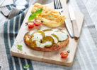 Bruschetta de légumes et omelette