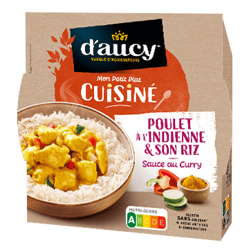 Poulet à l'Indienne et son riz sauce au curry