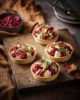 Tartelette cheesecake betterave noisettes