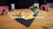 Burger snack’omelette aux poivrons jaunes