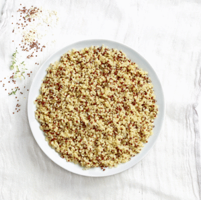 Garniture végétale Duo de quinoa blanc et rouge