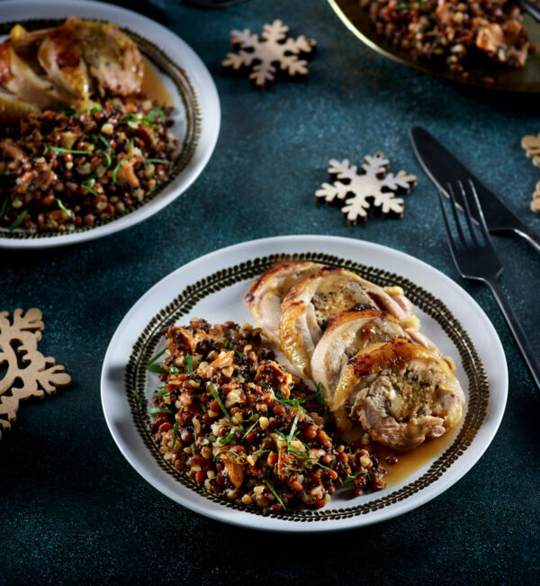 Céréales-façon-risotto-&-Ballotine-de-volaille-farçie
