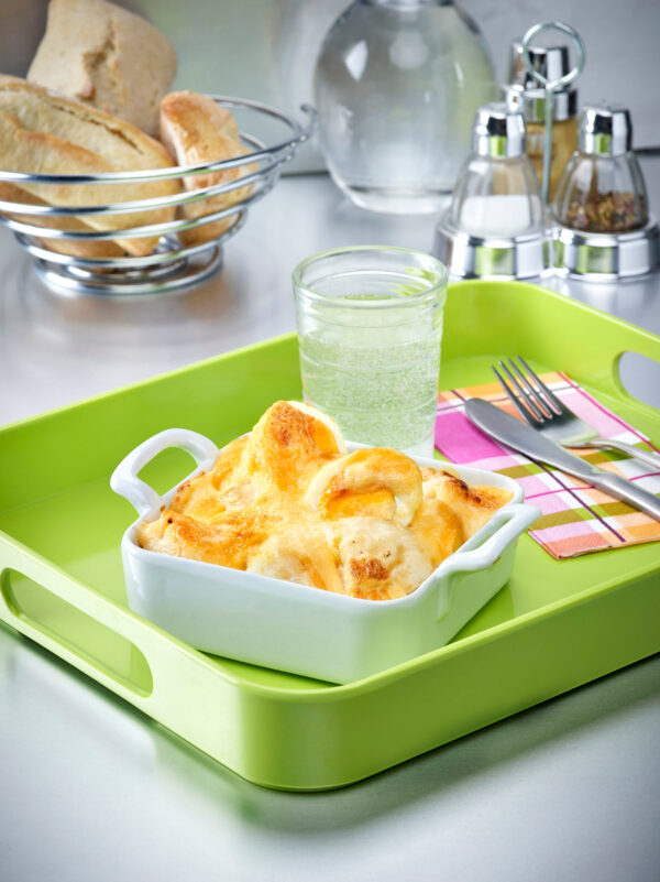 Gratin-de-choux-fleur,-pomme-de-terre-et-oeuf-poché-à-la-hollandaise